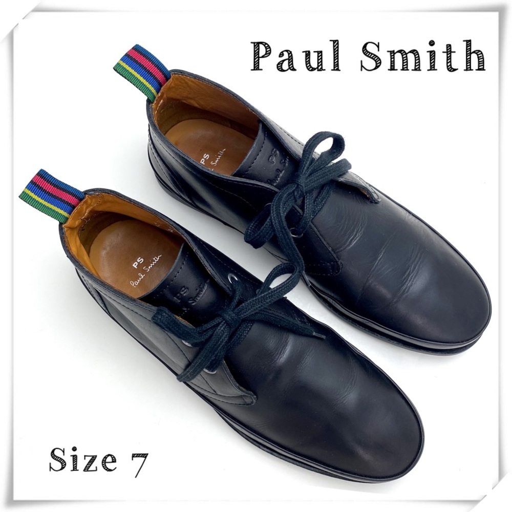 PS Paul Smith Cleon Leather Chukka Boots in Black